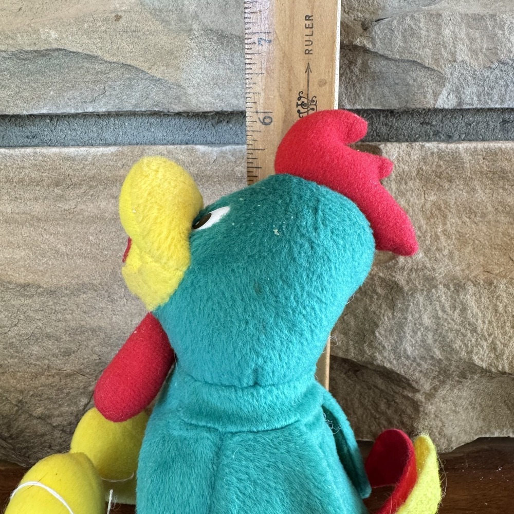 Vintage Kellogg's Rooster Cornelius Green 8" Plushy Bean Bag Stuffed Animal - Picture 5 of 6